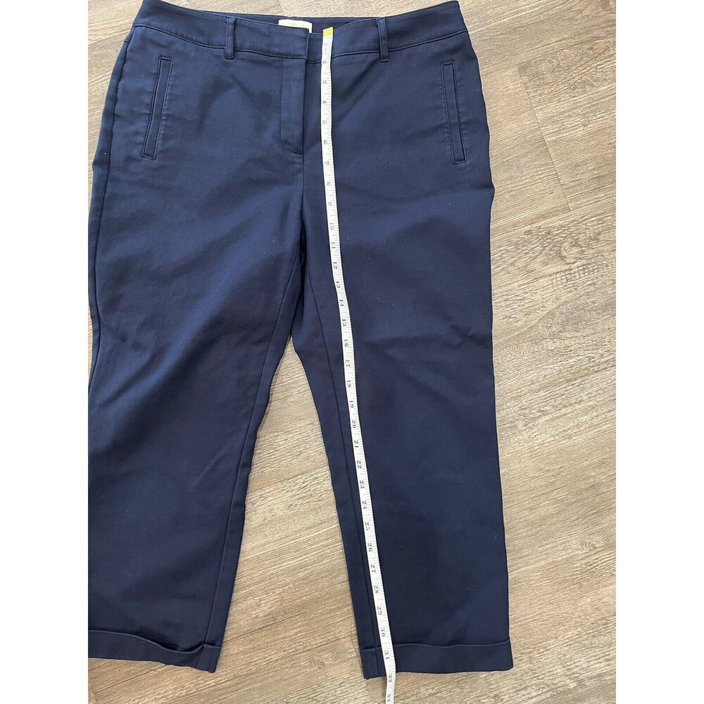Chico's So Slimming Size 1 (Medium 8) Crop Navy Blue Dress Pants EUC - Picture 7 of 7
